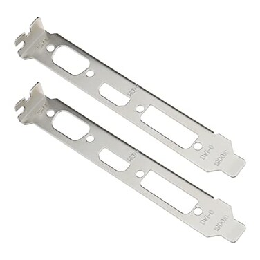 The Lord of the Tools 2 Pieces Full Height Profile Brackets for HDMI DVI VGA Video Graphics Card Computer Case Replacement Components 12x18cm