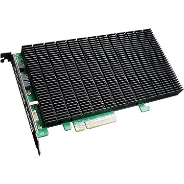 HighPoint Highpoint Technologies 4Port M2 SSD6204A NVMe Boot RAID Controller for VMware ESXi Virtualization Systems Green