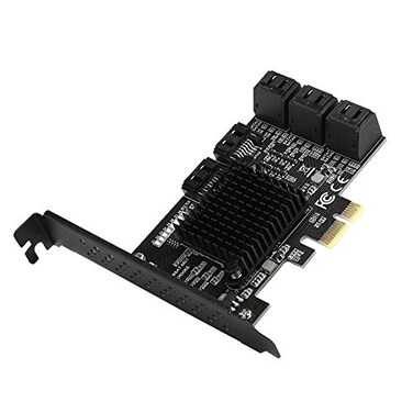 EBTOOLS 8 Port PCI E to SATA30 Controller PCI Express to SATA30 8 Port SATA III Expansion Controller Card Adapter