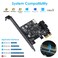 BEYIMEI PCIE 1X to USB 32 GEN1 5Gbps 20pin Front Panel Header to Typec Front Panel Header USB 30 19Pin Socket Expansion CardTypeE Internal 20pin Front Panel Connector Riser Card
