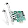 Binardat PCIE to 4 Ports USB 30 Expansion Card SelfPowered Low Profile Bracket USB3 Hub Controller Adapter for Windows 1011