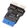 MZHOU USB 30 9PIN to USB20 9PIN Front Panel Socket Adapter CardUSB 30 Motherboard 19PIN to Dual 9PIN Interface Expansion Card