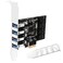 FebSmart PCIE 4Ports Superspeed 5Gbps USB 30 Expansion Card for Windows 11 10 8x 7 Vista XP Desktop PCs Built in SelfPowered Technology No Need Additional Power Supply FSU4LPro