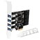FebSmart PCIE 4Ports Superspeed 5Gbps USB 30 Expansion Card for Windows 11 10 8x 7 Vista XP Desktop PCs Built in SelfPowered Technology No Need Additional Power Supply FSU4LPro