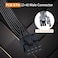 COMeap PCIe Cable for Corsair ATX CPU 8 Pin Male to Dual PCIe 8 Pin 62 Male Power Cable for Corsair Thermaltake ARESGAME Power Supply 25inch63cm