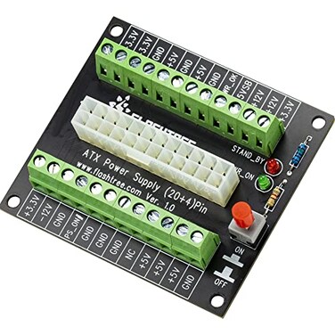 whiteeeen ATX Breakout Board Black 2420 Pins Output DC Power Supply Module