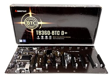 Biostar TB360BTC D Intel 8th and 9th Gen LGA1151 SODIMM DDR4 8 GPU Support GPU Mining Motherboard Requires CPU with IGFX and Server Power Supply