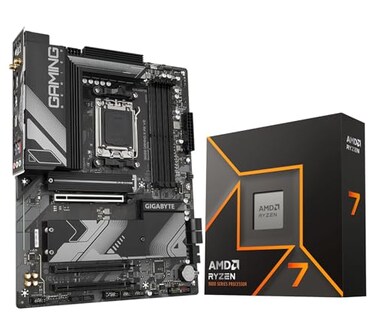 Micro Center AMD Ryzen 7 9700X CPU Processor Bundle with GIGABYTE B650 Gaming X AX V2 Motherboard