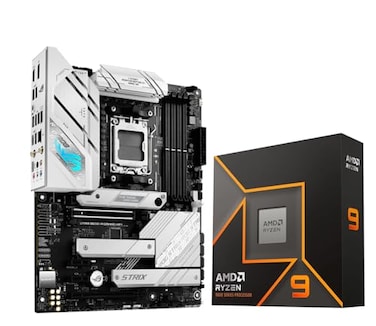 Micro Center AMD Ryzen 9 9900X AM5 CPU Processor Bundle with ASUS ROG Strix B650A Gaming WiFi 6E AM5 Ryzen 7000 Gaming Motherboard