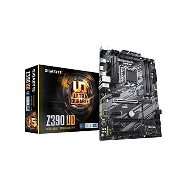 GIGABYTE Z390 UD LGA 1151 300 Series Intel Z390 SATA 6Gbs ATX Intel Motherboard for Cryptocurrency Mining with Above 4G Decoding 6 x PCIe Slots