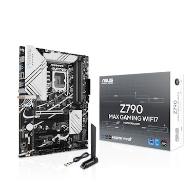 ASUS Z790 MAX Gaming WIFI7 Intel Z790 LGA 1700 ATX Motherboard with PCIe 50 Three M2 Slots 141 DrMOS DDR5 WiFi 7 Realtek 1Gb LAN HDMI USB 20Gbps TypeC Thunderbolt USB4 Aura Sync
