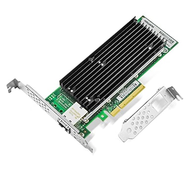 HUNTION 10Gb PCIE NIC Network CardSingle Copper RJ45 Port with Intel X540T1 ControllerPCI Express v30 X8Ethernet Adapter for Windows ServerWindowsLinuxESX Compare to Intel X540BT1