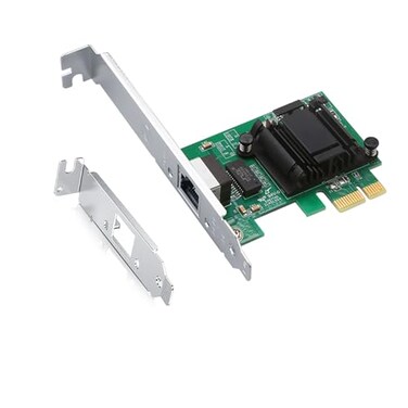 H!Fiber.com HFiber Gigabit PCIe NIC with Intel 82574L Chip 1Gb Network Card Compare to Intel EXPI9301CT EXPI9301CTBLK NIC Single RJ45 Port PCI Express X1 Ethernet Card for WindowsWindows ServerLinux