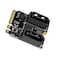 NFHK NGFF Key AE PCI Express to SATA 30 6Gbps Dual Ports Adapter Converter Hard Drive Extension Card JMB582 2230
