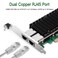 XZSNET 10G Network Card with Intel X540 Chip 10GB PCIE NIC Compare to Intel X540T2 Dual RJ45 Port PCI Express X8 Ethernet Adapter Support WindowsWindows ServerLinuxFreebsdVMware ESXi