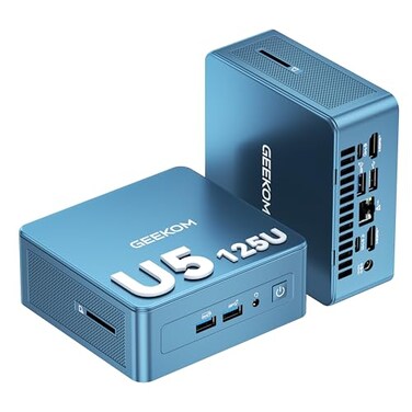 GEEKOM IT12 Mini PC MultitaskingLow Power with Intel Core Ultra 5 125UAI Boost Mini Computers16GB DDR5512GB SSDExpandable Windows 11 Desktop PC3Year Coverage 8KWiFi 7 Home Office