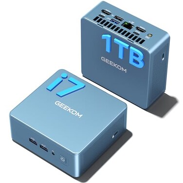 GEEKOM Multitasking Mini PC IT123Year Coverage with Intel i71280P Mini ComputersLowPower Than HHK Series1TB SSD16GB RAMExpandable Windows 11 Desktop PC USB 48KHomeOfficeDaily Work