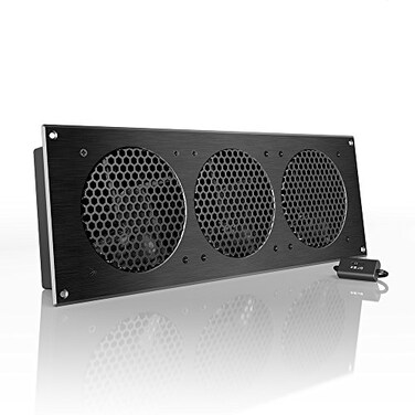 AC Infinity AIRPLATE S9 Quiet Cooling Fan System 18 with Speed Control for Home Theater AV Cabinet Cooling