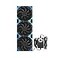 PANO-MOUNTS 120mmx3 360mm Adjustable Computer PC Vent Fans 312V Speed Controller for Chicken Coop Rack Space Window Wall Cabinet Server Mining Rig Exhaust Cooling