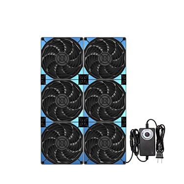 PANO-MOUNTS Upgraded 120mmx6 720mm Adjustable PC VentilationExhaust Fan with Speed Controller for Flexible Arrange Greenhouse Server Rack GPU Mining Rig Crawl Space Electronics Cabinet Attic Shed Cool