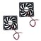 JZK 2 pcs DC 24V 8010 Silent Cooling Fan with Wires PC Fan 80mm Computer Case Fan 8cm x 8cm x 1cm dc brushless Fan 24v 3D Printer Fan with Cable