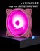 PANO-MOUNTS 120mm Pink LED Quiet 12V PC Computer Gaming Cooling Fan with TripleLight Loop for PCCPUCase Cooling 3Pack