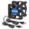 Shutao 2Pcs 50mm USB Brushless Cooling DC 5V 50mm x 10mm Fan Cooler 4200 RPM for DIY Cooling Ventilation