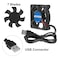 Shutao 2Pcs 50mm USB Brushless Cooling DC 5V 50mm x 10mm Fan Cooler 4200 RPM for DIY Cooling Ventilation