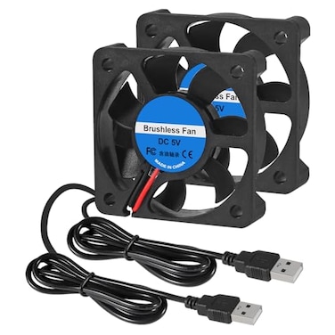 Shutao 2Pcs 50mm USB Brushless Cooling DC 5V 50mm x 10mm Fan Cooler 4200 RPM for DIY Cooling Ventilation