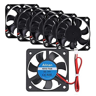 Alinan 6pcs 4010 24V Sleeve Bearing Brushless Cooling Fan 40 40 10MM with 2PIN Terninal 3D Printer Cooling Fan Computer Fan