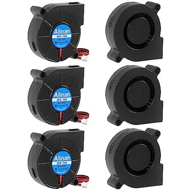 Alinan 6pcs 5015 24V Brushless Cooling Blower Fan 50 50 15MM Cable Length 30CM Dual Ball Bearing 2PIN Terninal