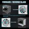DARKROCK R1202Pack 120mm Reverse Installed Infinite Mirror Design PC Fan with Addressable RGB Effect PWM Smart Control and Hydraulic Bearing for Stable Operation White