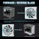 DARKROCK R1202Pack 120mm Reverse Installed Infinite Mirror Design PC Fan with Addressable RGB Effect PWM Smart Control and Hydraulic Bearing for Stable Operation White
