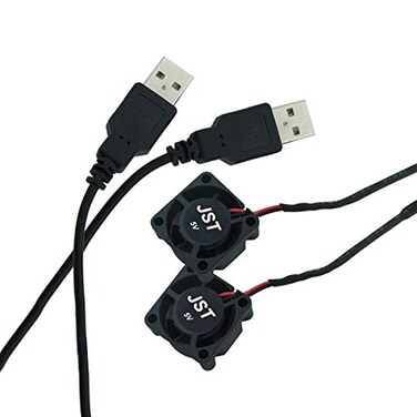 DEVMO 2pcs USB 5V DC Fan 2510 Small 2 pin Cooling Cooler Computer 25mm X 10mm 25x25x10