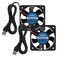 DWEII 2Pack 50mm Fan 5V USB Brushless DC Cooling Fan 5V Brushless DC Cooling Fan for Projector Humidifier Aromatherapy Small Appliances Series Replacement