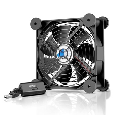 Easy Cloud USB Computer Fan 120mm USB Fan with 3 Speeds Controller Small PC USB Fans for Cooling Cabinet Case Receiver Server DVR Greenhouse TV Router Xbox PlayStation