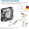 GDSTIME 60mm x 15mm Fan 3 Pin 12V Brushless DC Cooling Fan 60x60x15mm for PC Cases CPU Coolers and Radiators 2 Pack