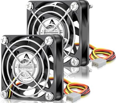 GDSTIME 60mm x 15mm Fan 3 Pin 12V Brushless DC Cooling Fan 60x60x15mm for PC Cases CPU Coolers and Radiators 2 Pack