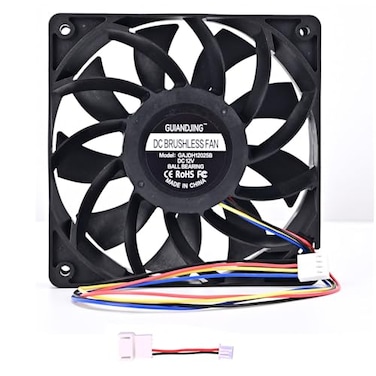 GUIANDJING 12025 Cooling Fan 120mm 25mm DC 12V 4Pin PWM Ball Bearing Brushless 4000RPM High 155 CFM for DIY Computer PC Case Fan