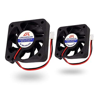 IS Icstation 2 PCS Brushless DC Cooling Fan 50mm x 50mm x 10mm 5010 12V 2 Pin 01A for 3D Printer Computer Case