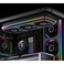 Jonsbo JONSBO ZA120BR Reverse PC Case Fan Reverse BladeSilent Computer ARGB Fan with 4Sides Infinity Mirror Fans 1800RPM PWM Integrated MF HeadAluminum Nameplate 28MM ThickBlack