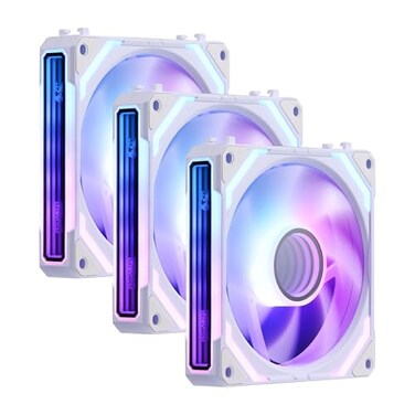 Redragon GCF012 Standard 120mm PC Case Fan DaisyChain Connection 5V 3Pin ARGB Lighting 4 Pin PWM Case Fan for RadiatorComputer Case Cooling 120x120x25mm 3 Pack White