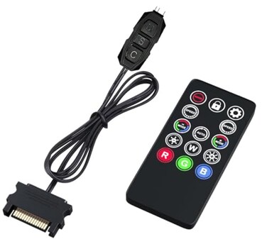 Shaking Tank ShakingTank Mini ARGB PC Fans Controller Kit for RGB Case Fans PC ARGB LED Strip14 Key17Key Remote Control Switch Colors Fan