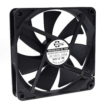 SXDOOL 140mm Waterproof Cooling Fan140X140X25mm Dual Ball Bearing 12V 2900RPMfor Cabinets Computer Case PSU Chassis