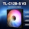 Thermalright TLC12BS V3 CPU Case Fan 120mm Fan with ARGB Mirror Light Effect 4pin PWM Silent Computer Cooler Fan for Case CPU Liquid Cooler and CPU Air Cooler Quiet CPU PC ARGB Fan