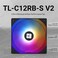Thermalright TLC12RBS V2 CPU Fan Case Cooler PWM Fan 4pin PWM Connector Computer Fan with ARGB Aperture 1500RPM Speed PC Cooling Reverse Fan120mmBlack