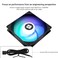 Thermalright TLC12RBS V2 CPU Fan Case Cooler PWM Fan 4pin PWM Connector Computer Fan with ARGB Aperture 1500RPM Speed PC Cooling Reverse Fan120mmBlack