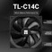 Thermalright TLC14C CPU Fan 140mm Case Cooler 4Pin PWM Silent Computer Fan with SFDB Bearing Included up to 1500RPM Cooling PC Cooling Black
