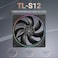 Thermalright TLS12 CPU Fan Case Cooler PWM Fan fine Aperture Light Effect4pin PWM Connector Computer Fan with ARGB Aperture 1500RPM Speed PC Cooling Fan120mm Black