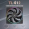 Thermalright TLS12 CPU Fan Case Cooler PWM Fan fine Aperture Light Effect4pin PWM Connector Computer Fan with ARGB Aperture 1500RPM Speed PC Cooling Fan120mm Black